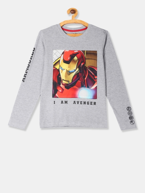 

Colt Boys Grey Avengers Printed Round Neck T-shirt