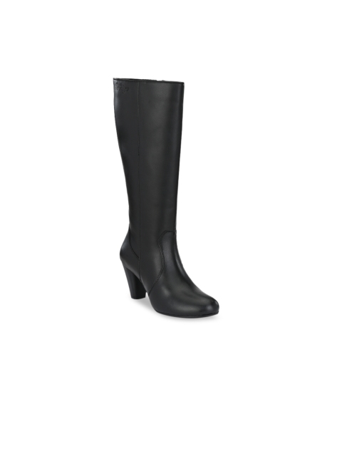 

Delize Women Black Solid High-Top Heeled Boots