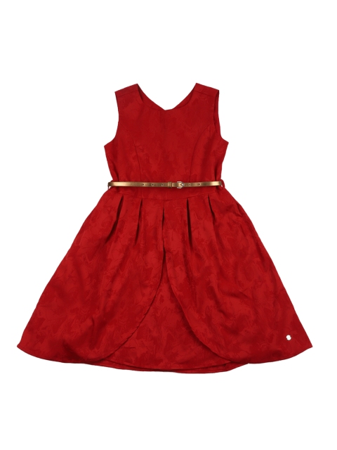 

Allen Solly Junior Girls Red Printed Fit and Flare Dress
