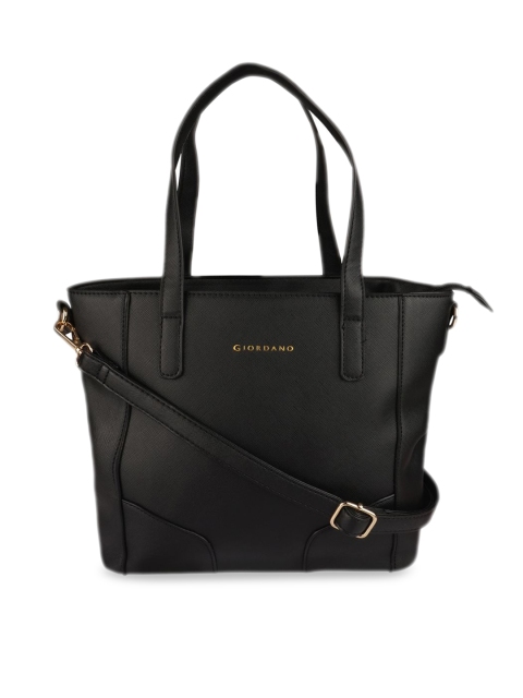 

GIORDANO Black Textured Handheld Bag