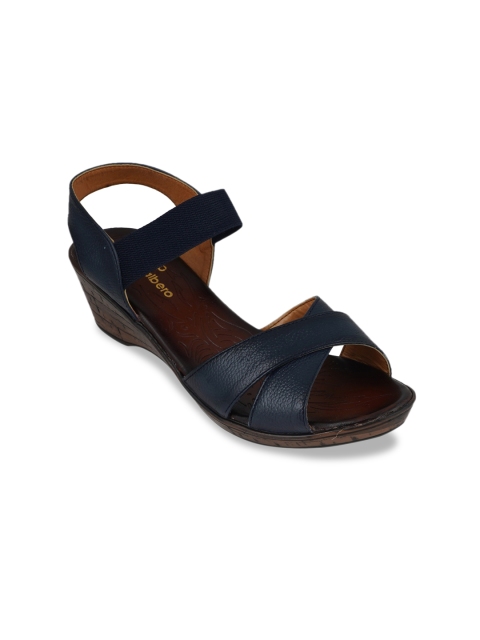 

pelle albero Women Navy Blue Solid Leather Heels