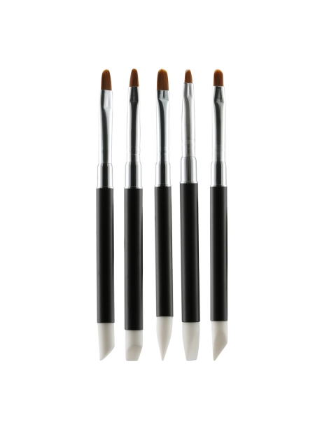 

Rozia Women Set of 5 Black & White Professional Nail Art Brush