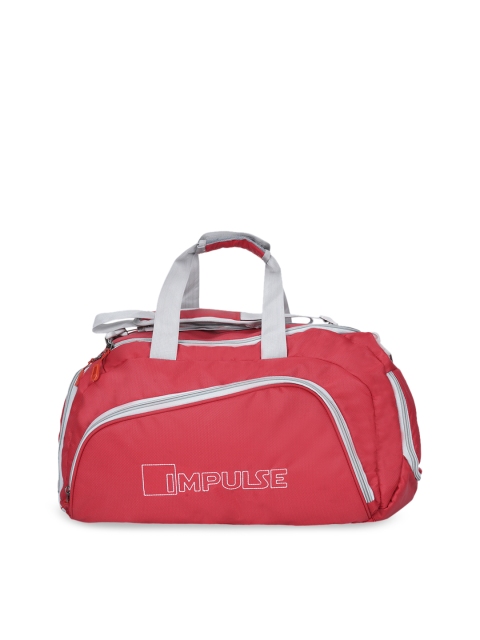 

Impulse Unisex Red Solid Large Duffel Bag