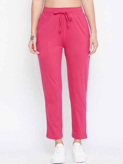 

Okane Women Pink Solid Hight-Rise Track Pants