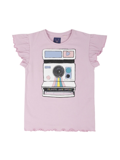 

Allen Solly Junior Girls Pink Printed Pure Cotton Top