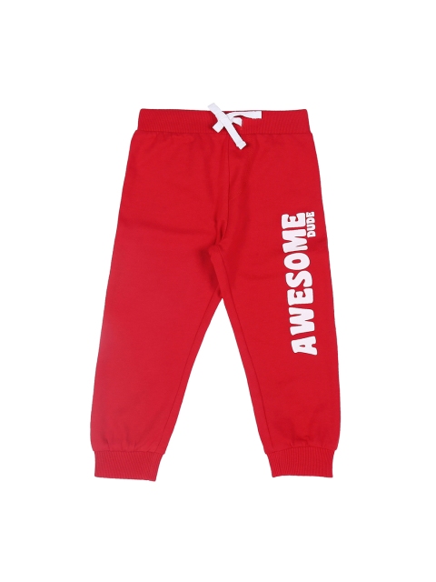 

Pantaloons Baby Infant Boys Red Printed Joggers