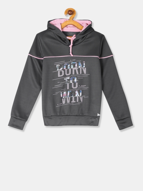 

Cherokee Girls Grey Printed Hooded Active Sweatshirt