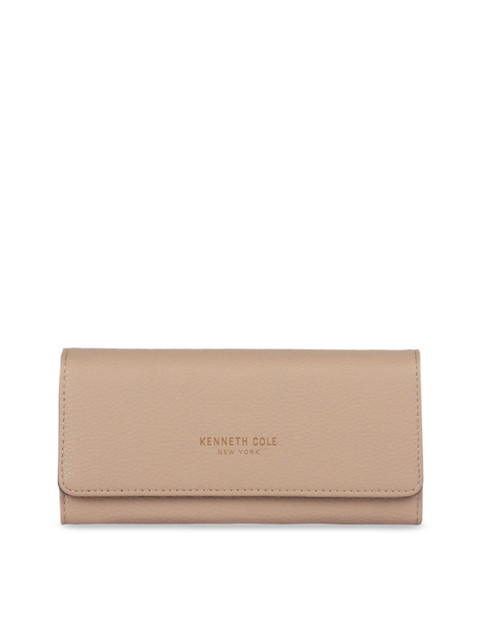 

Kenneth Cole Women Cream-Coloured Solid Two Fold Wallet