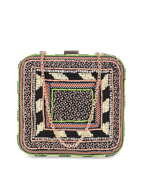 

Chumbak Black Embellished Clutch