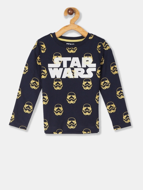 

Colt Boys Blue Star Wars Printed Round Neck T-shirt
