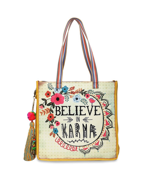 

The House of Tara Beige Printed Shoulder Bag