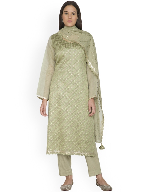 

Pernia Pop-Up Shop By NYSA & SHUBHANGI Green Embroidered Kurta Set