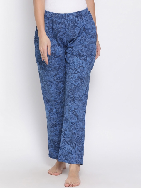 

Clovia Women Navy Blue Printed Lounge Pants