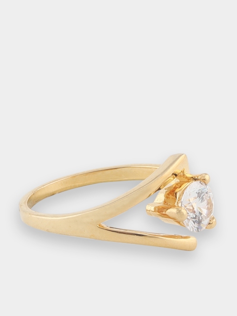 

CLARA Women 18K Gold-Plated Sherry Sterling Silver CZ Embellished Ring