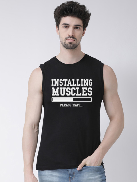 

Friskers Men Black Printed Round Neck T-shirt