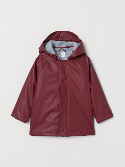 

H&M Maroon Fleece-Lined Rain Jacket