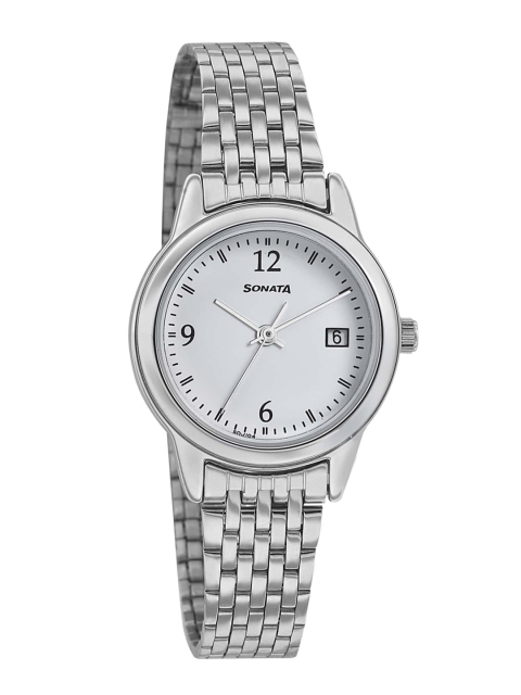

Sonata Essentials Women White Analogue watch NL8157SM02
