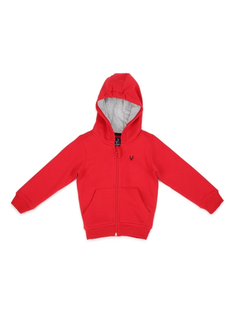 

Allen Solly Junior Boys Red Solid Hooded Sweatshirt