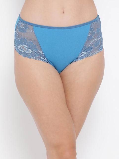 

Clovia Women Blue Solid Mid-Rise Hipster Briefs PN3369P033