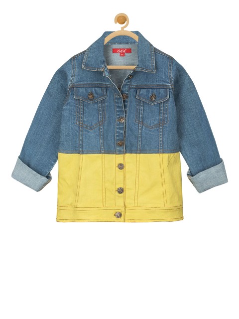 

Olele Boys Blue & Yellow Colourblocked Jacket