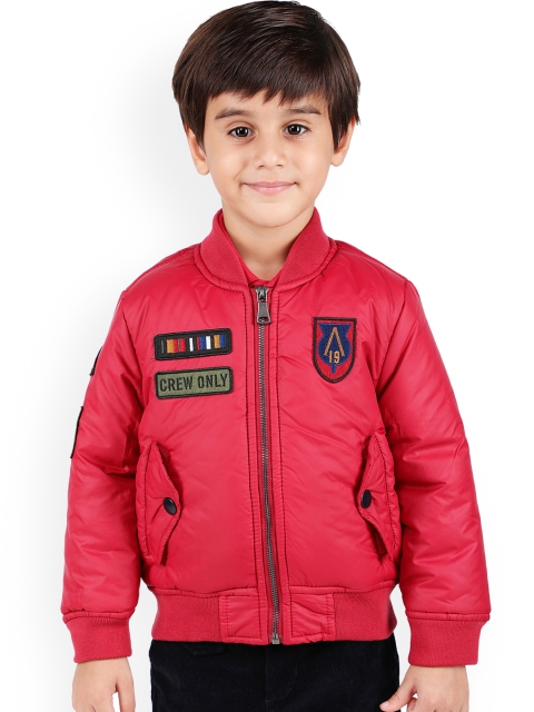 

One Friday Boys Red Solid Lightweight Puffer Jacket