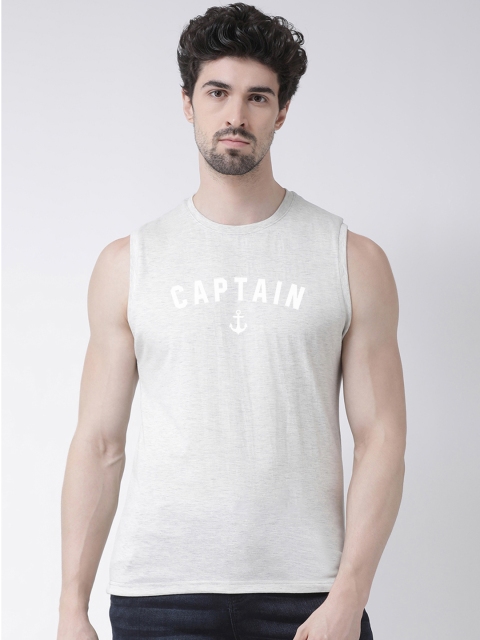 

Friskers Men Grey Printed Round Neck T-shirt
