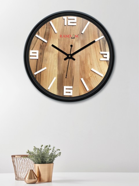 

RANDOM Camel Brown Round Printed Analogue Wall Clock