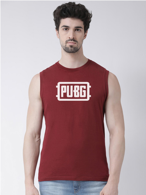 

Friskers Men Maroon & White Printed Round Neck T-shirt