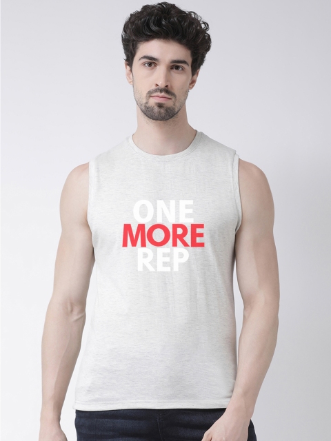 

Friskers Men Grey & Red Printed Round Neck T-shirt