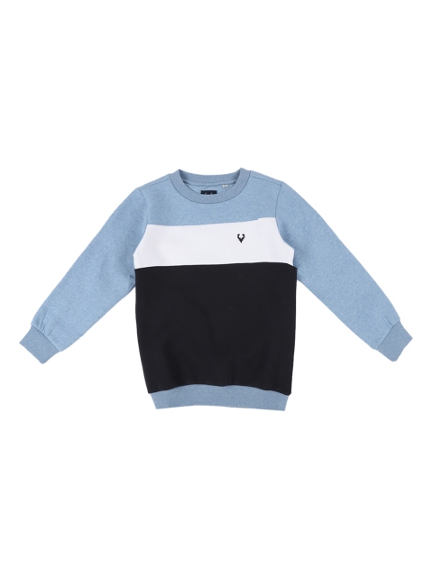

Allen Solly Junior Boys Blue & Black Colourblocked Sweatshirt