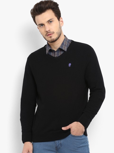 

Red Tape Men Black Solid Sweater