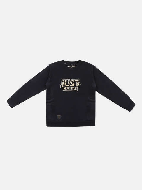 

Lil Tomatoes Boys Black Printed Sweatshirt