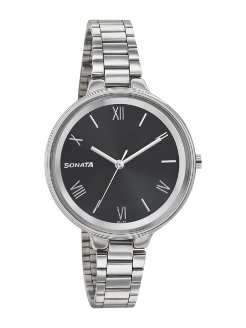 

Sonata Women Black Analogue Watch 8159SM03