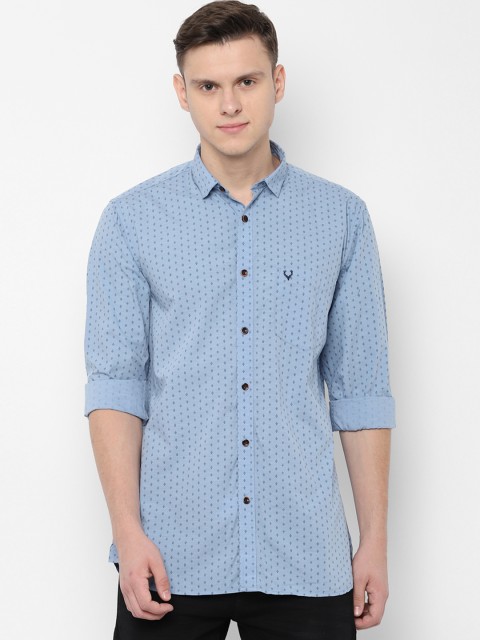 

Allen Solly Men Blue Slim Fit Printed Casual Shirt