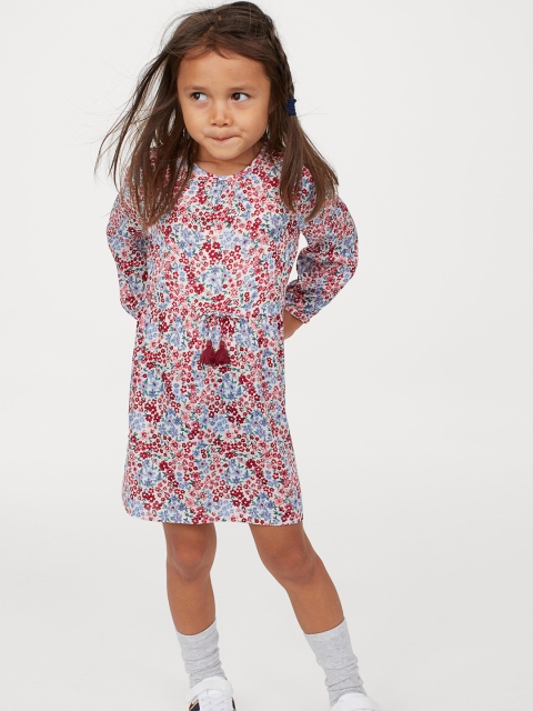 

H&M Girls Blue & Red A-Line Crepe Dress