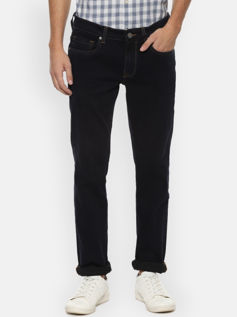

Louis Philippe Jeans Men Navy Blue Mid-Rise Clean Look Stretchable Slim Fit Jeans