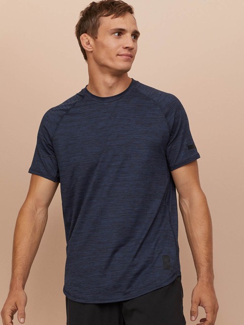

H&M Navy Blue Short-Sleeved Sports Top