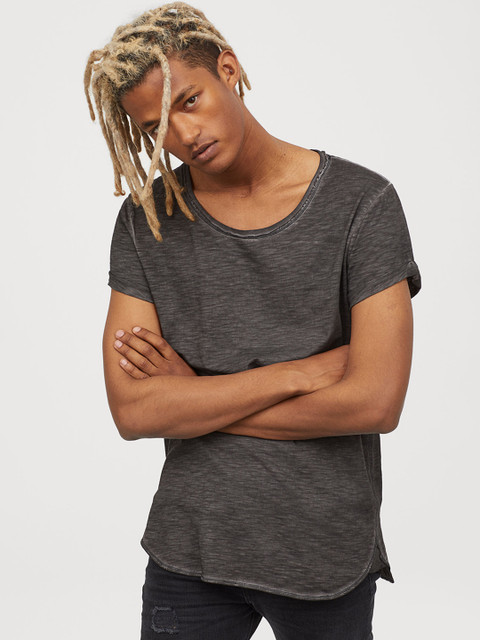 

H&M Charcoal Grey Cotton T-shirt