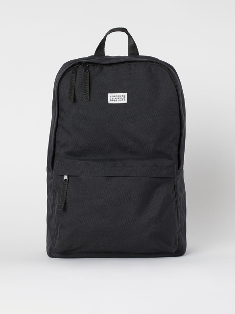 

H&M Men Black Solid Backpack