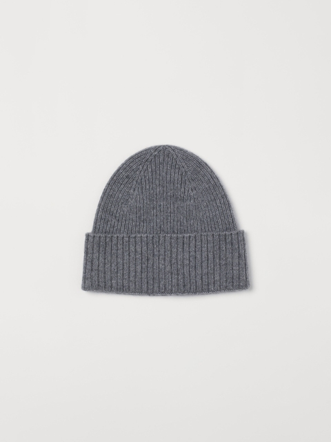 

H&M Men Grey Solid Cashmere Beanie