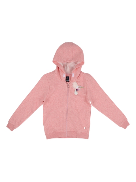 

Allen Solly Junior Girls Pink Solid Hooded Sweatshirt