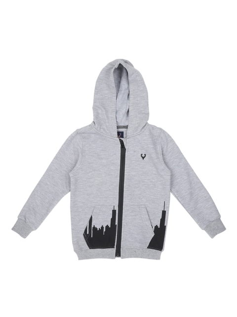

Allen Solly Junior Boys Grey Solid Hooded Sweatshirt