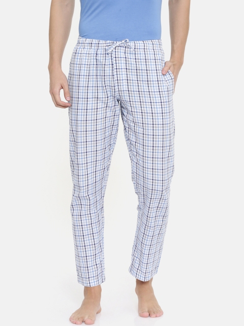 

Joven Men White and Blue Checked Pyjamas PYJY07