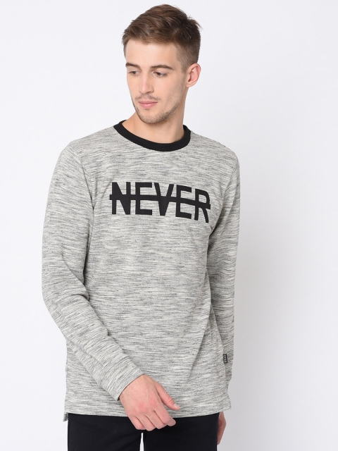 

Rigo Men Grey & Black Printed Sweatshirt