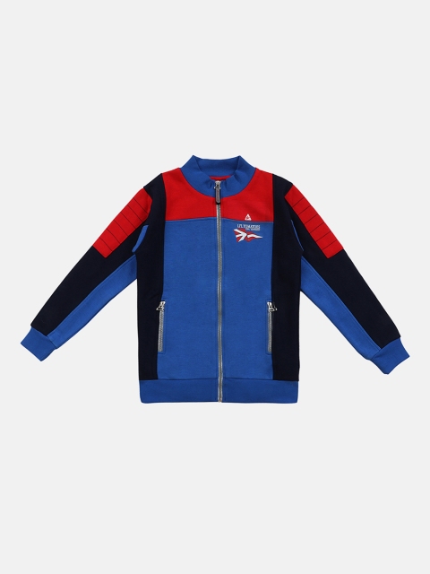 Lil Tomatoes Boys Blue & Red Colourblocked Sweatshirt