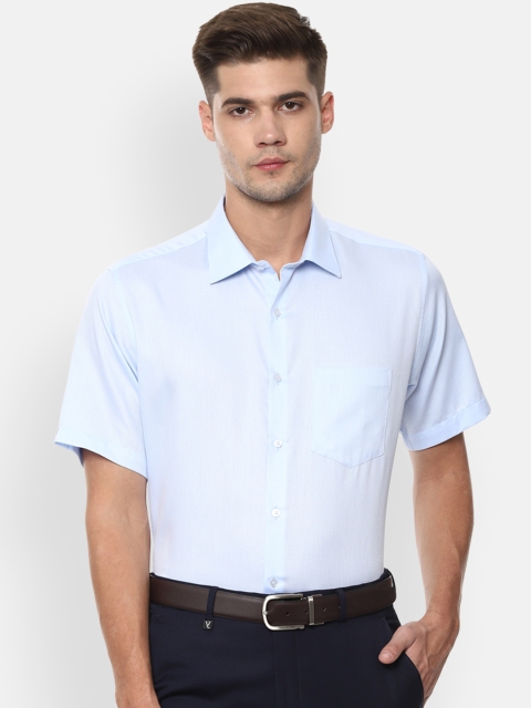 

Van Heusen Men Blue Regular Fit Self Design Formal Shirt