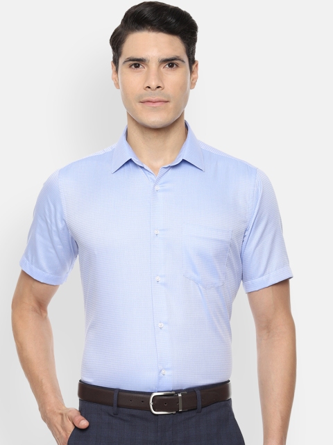 

Van Heusen Men Blue Regular Fit Self Design Formal Shirt