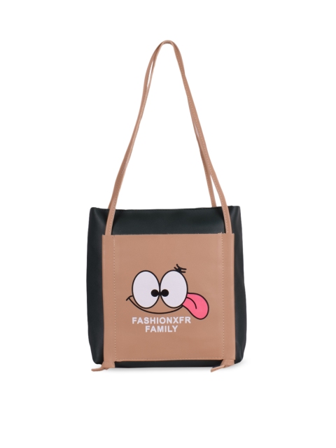 

Bagkok Beige & Black Printed Shoulder Bag