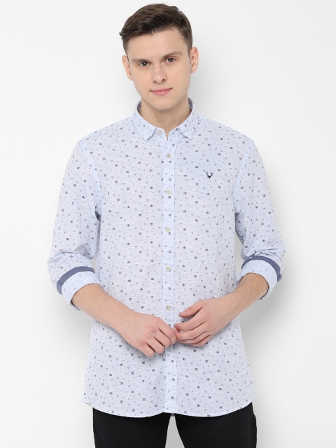 

Solly Jeans Co. Men Blue Regular Fit Printed Casual Shirt