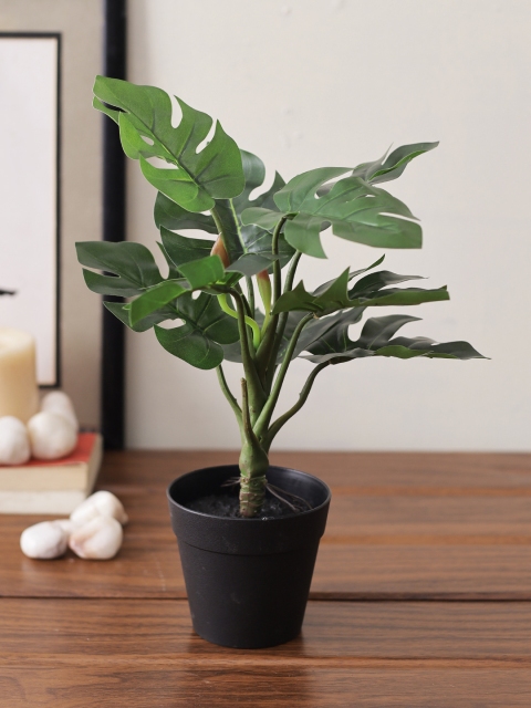 

TAYHAA Green & Black Artificial Philodendron Split Leaf House Plant